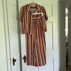 Frame Denim Striped Silk Set